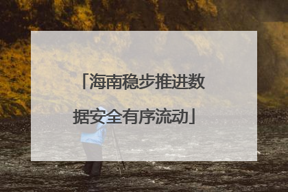 海南稳步推进数据安全有序流动