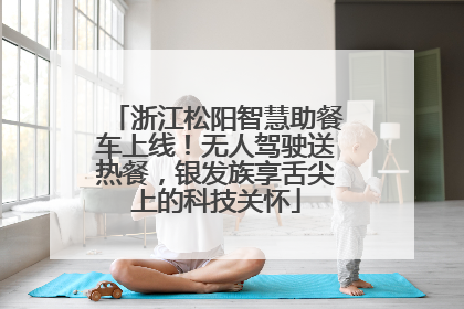浙江松阳智慧助餐车上线！无人驾驶送热餐，银发族享舌尖上的科技关怀