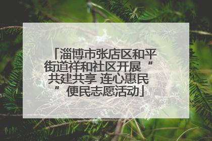 淄博市张店区和平街道祥和社区开展“共建共享 连心惠民”便民志愿活动