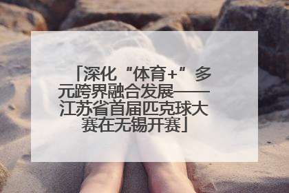 深化“体育+”多元跨界融合发展——江苏省首届匹克球大赛在无锡开赛