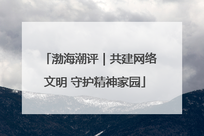 渤海潮评｜共建网络文明 守护精神家园