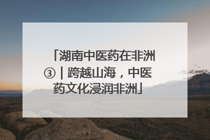 湖南中医药在非洲③｜跨越山海，中医药文化浸润非洲