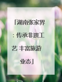 湖南张家界：传承非遗工艺 丰富旅游业态