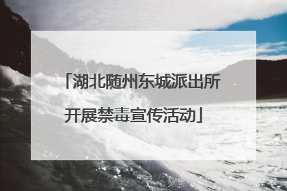 湖北随州东城派出所开展禁毒宣传活动