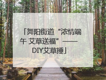 舞阳街道“浓情端午 艾草送福”——DIY艾草捶