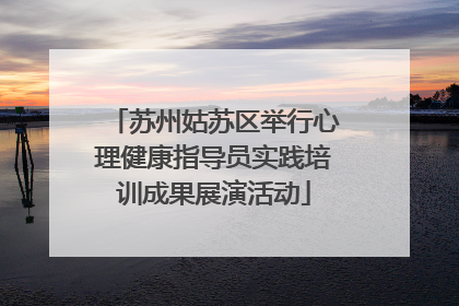 苏州姑苏区举行心理健康指导员实践培训成果展演活动