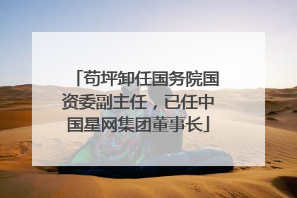 苟坪卸任国务院国资委副主任，已任中国星网集团董事长
