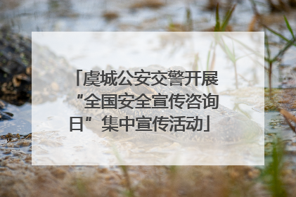 虞城公安交警开展“全国安全宣传咨询日”集中宣传活动