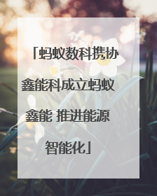 蚂蚁数科携协鑫能科成立蚂蚁鑫能 推进能源智能化