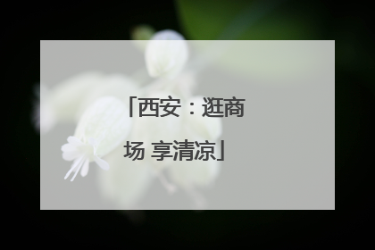 西安：逛商场 享清凉