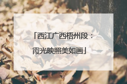 西江广西梧州段：霞光映照美如画