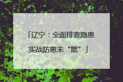 辽宁：全面排查隐患 实战防患未“燃”