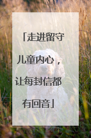 走进留守儿童内心，让每封信都有回音