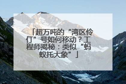 超万吨的“湾区伶仃”号如何移动？工程师揭秘：类似“蚂蚁托大象”