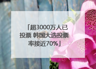 超3000万人已投票 韩国大选投票率接近70%