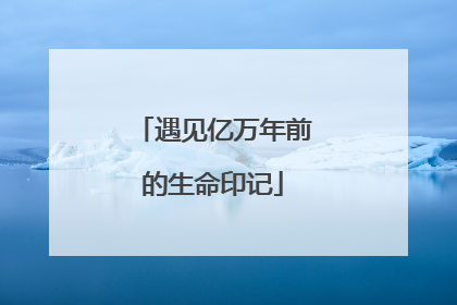 遇见亿万年前的生命印记
