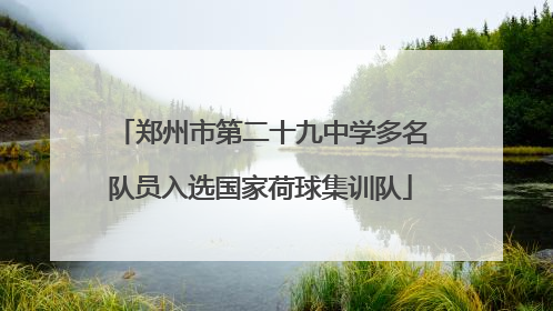 郑州市第二十九中学多名队员入选国家荷球集训队
