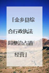 金乡县综合行政执法局整治占道经营