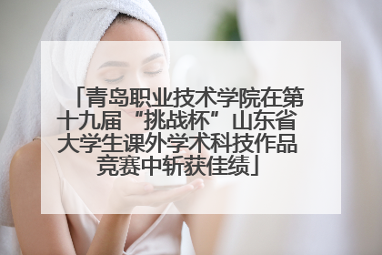 青岛职业技术学院在第十九届“挑战杯”山东省大学生课外学术科技作品竞赛中斩获佳绩