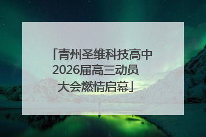 青州圣维科技高中2026届高三动员大会燃情启幕