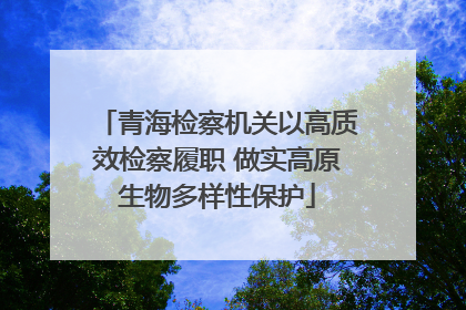 青海检察机关以高质效检察履职 做实高原生物多样性保护