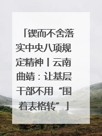 锲而不舍落实中央八项规定精神丨云南曲靖：让基层干部不用“围着表格转”
