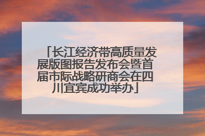 长江经济带高质量发展版图报告发布会暨首届市际战略研商会在四川宜宾成功举办