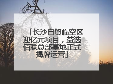 长沙自贸临空区迎亿元项目，益选佰联总部基地正式揭牌运营