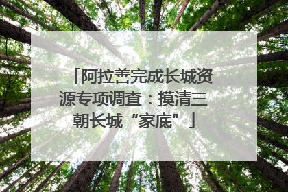 阿拉善完成长城资源专项调查：摸清三朝长城“家底”