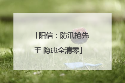 阳信：防汛抢先手 隐患全清零