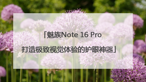 魅族Note 16 Pro打造极致视觉体验的护眼神器