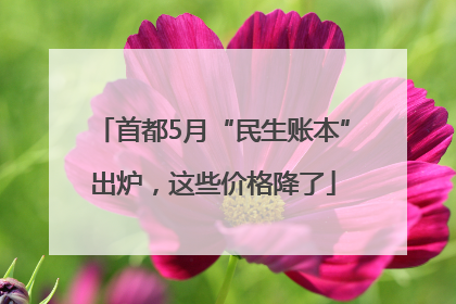 首都5月“民生账本”出炉，这些价格降了