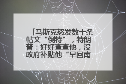 马斯克怒发数十条帖文“倒特”，特朗普：好好查查他，没政府补贴他“早回南非老家”了