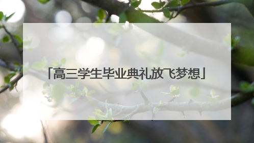 高三学生毕业典礼放飞梦想