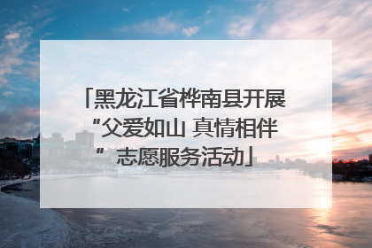 黑龙江省桦南县开展“父爱如山 真情相伴”志愿服务活动