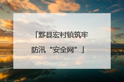 黟县宏村镇筑牢防汛“安全网”