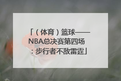 （体育）篮球——NBA总决赛第四场：步行者不敌雷霆