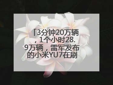 3分钟20万辆，1个小时28.9万辆，雷军发布的小米YU7在刷新汽车界记录？