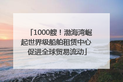 1000艘！渤海湾崛起世界级船舶租赁中心 促进全球贸易流动