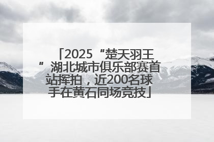 2025“楚天羽王”湖北城市俱乐部赛首站挥拍，近200名球手在黄石同场竞技