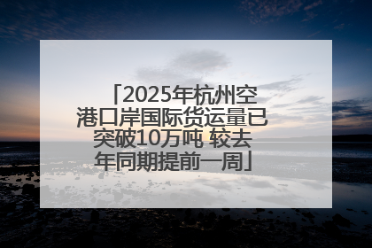 2025年杭州空港口岸国际货运量已突破10万吨 较去年同期提前一周
