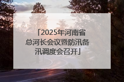 2025年河南省总河长会议暨防汛备汛调度会召开
