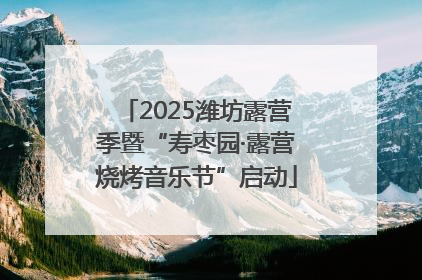 2025潍坊露营季暨“寿枣园·露营烧烤音乐节”启动