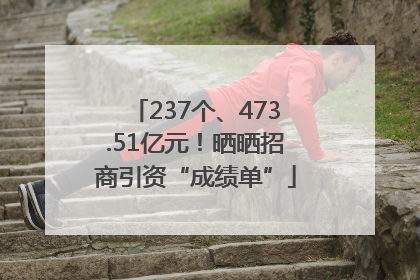 237个、473.51亿元！晒晒招商引资“成绩单”