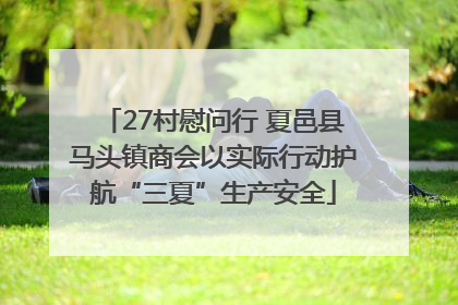 27村慰问行 夏邑县马头镇商会以实际行动护航“三夏”生产安全