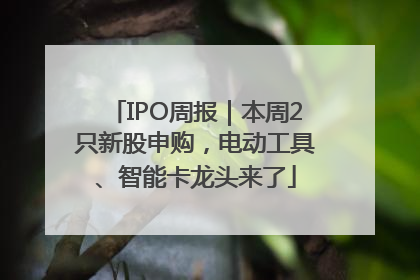 IPO周报｜本周2只新股申购，电动工具、智能卡龙头来了